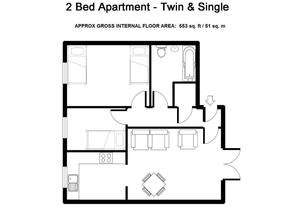 Bristol Serviced Lettings - Beaufort Court Quarto foto