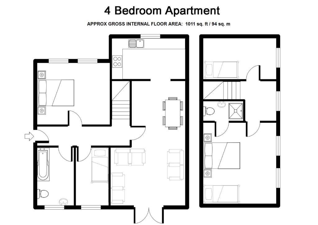 Bristol Serviced Lettings - Beaufort Court Quarto foto